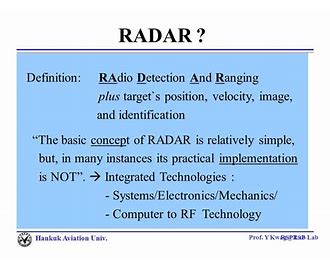 RAdio Detection And Ranging RADAR