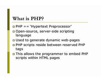 Hypertext Preprocessor PHP